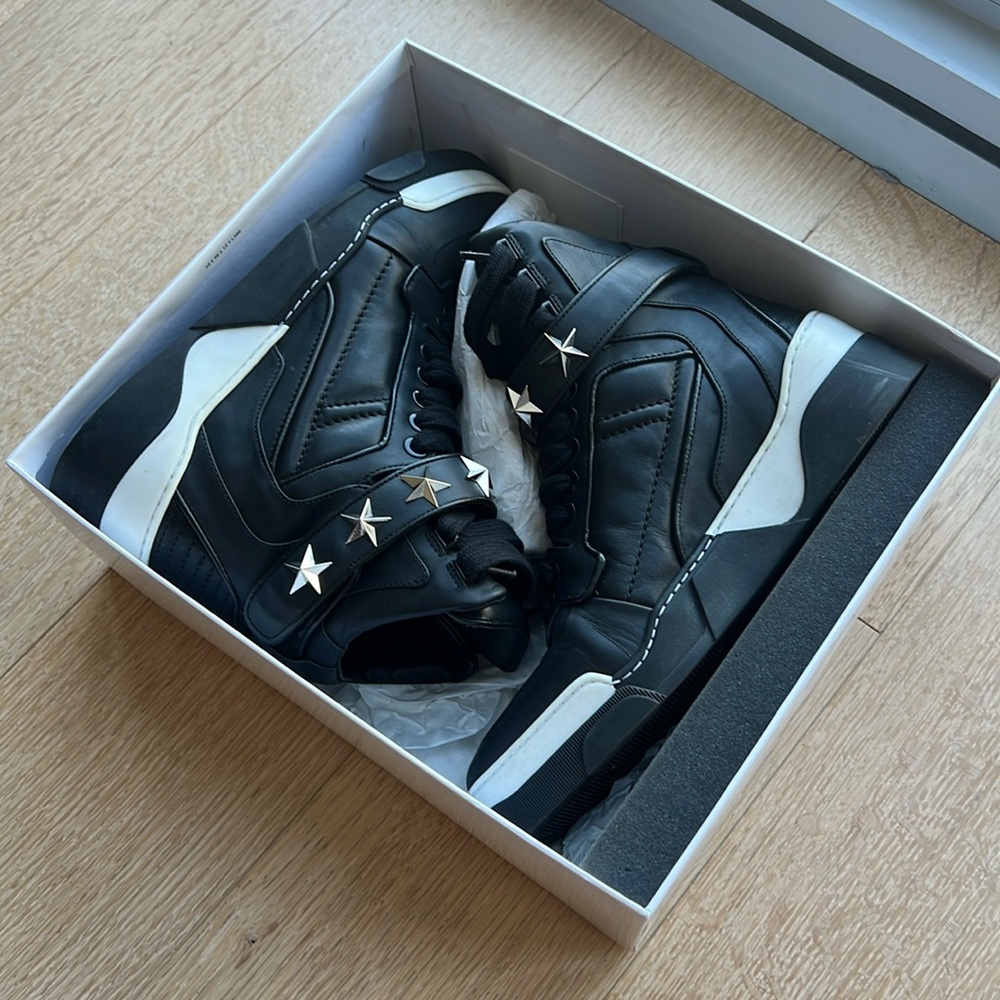 Givenchy Black and White Tyson High Top Sneakers